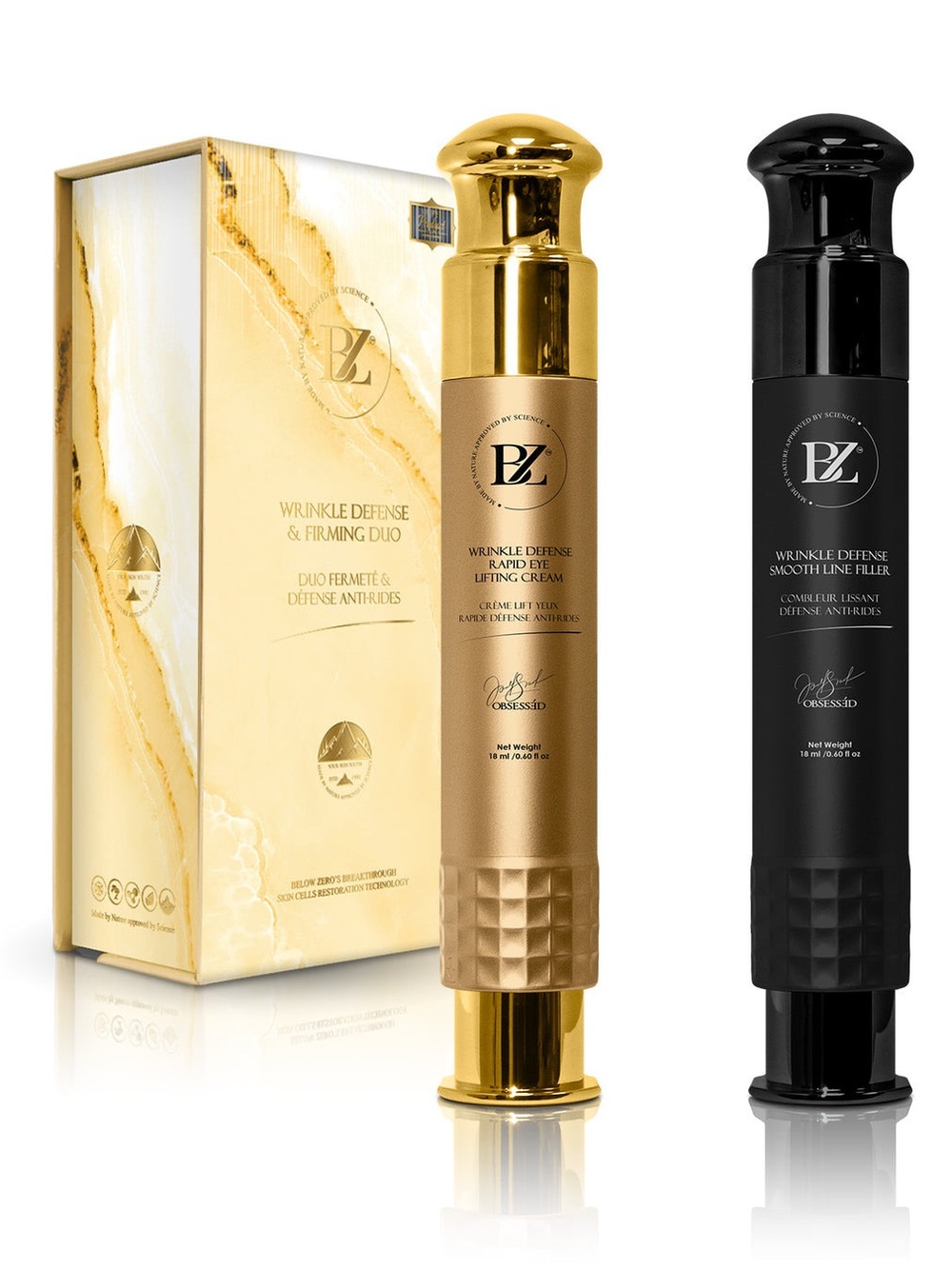 BZ Wrinkle Defense Eye Cream Duo — Gold & Black